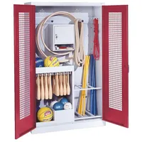 C+P Sportgeräteschrank mit Lochblech-Flügeltüren (Typ 1), HxBxT 195x120x50 cm,