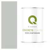Q-COVER Bodenfarbe Betonfarbe Hellgaru 0,9L Garagenboden Bodenbeschichtung für Innen Kellerfarbe Fußbodenfarbe