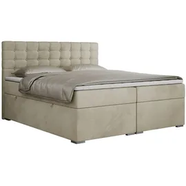MKS Boxspringbett 120 x 200 cm H3 Beige