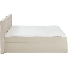 Atlantic Home Collection Boxbett "NIKITA", beige (cremeweiß), B:161cm L:209cm, ATLANTIC HOME COLLECTION, Komplettbetten, bodentiefes Bett, wahlweise mit Matratze und Topper