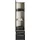 Priess Wäscheschrank Barcelona 48 x 193 x 36 cm Schwarz