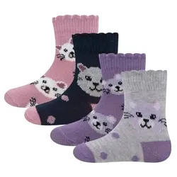 Ewers Socken 4er-Pack Katze, 19/22