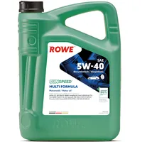 ROWE SUNSPEED MULTI FORMULA SAE 5W-40, 5 Liter - Mehrbereichs-Motorenöl, biosynthetisch für Pkws mit Partikelfilter - Art. Nr. 4920138