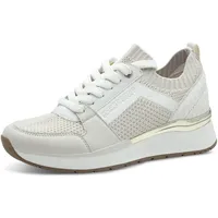 Marco Tozzi Damen Sneaker flach Elastisch Bequem, Beige (Cream Comb), 39 EU
