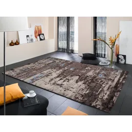 Musterring Teppich MUSTERRING "ANGELES PILANO", blau (braun, beige, blau), B:200cm H:10mm L:300cm, Viskose, Teppiche, Teppich, exlcusive MUSTERRING DELUXE COLLECTION, Bambus-Viskose feine Knüpfung