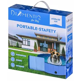 DIAMENTIQ Faltbarer Hundepool 120x30 cm Blau One Size