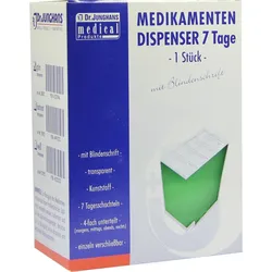 Medikamentendispenser 7 Tage Grün Transp M Blinden 1 ST