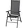 Möbel Kraft Solitaire Gartenklappsessel 58,5 x 67 x 109 cm grau/silber klappbar