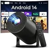 Mini tragbarer Beamer 4K-Unterstützung, Android 14, Fernbedienung per App