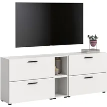 xonox.home Xonox Wohnwand, Weiß, Holzwerkstoff, 176x67x34 cm Wohnzimmer, Wohnwände, Anbauwände