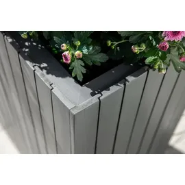 prestige home living outdoor Quadratischer Pflanzkübel 30 x 30 x 35 cm Anthrazit