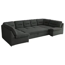 MKS Meble Ecksofa U-Form mit Schlaffunktion Grau