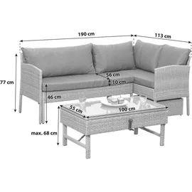 Merxx Viletta Lounge-Set steinbeige