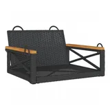 vidaXL Hängesessel Schwarz 63x62x40 cm Poly Rattan