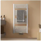 EMKE Badheizkörper Handtuchwärmer 100x50cm 427W Weiß Bad-Heizkörper Mittelanschluss,