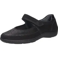 WALDLÄUFER Damen Klett Slipper schwarz Gr. 38,5