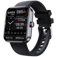 Refttenw Smartwatch Herren Damen 1,91" HD Fitnessuhr Telefonfunktion Smartwatch, 50+ Sportmodi Schrittzähler Armbanduhr, IP68 Wasserdicht schwarz