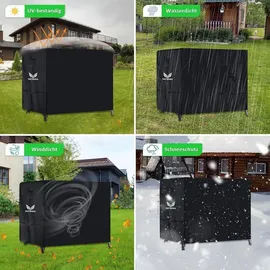 luxuskollektion Hollywoodschaukel Abdeckung 210 x 150 x 150 cm Schwarz