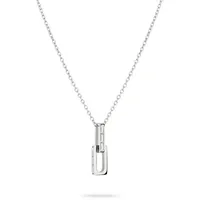 Liebeskind Berlin The Festive Mini Link Sparkle Kette mit Anhänger Edelstahl Silber