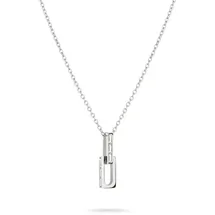 Liebeskind Berlin The Festive Mini Link Sparkle Kette mit Anhänger Edelstahl Silber