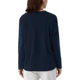 SCHIESSER Damen Mix + Relax Schlafshirt Langarm Pyjamaoberteil, Dunkelblau, 38