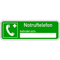 Rettungszeichen - Notruftelefon befindet sich