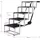 fudajo Klappbare Haustiertreppe Hundetreppe 5 Stufen Schwarz