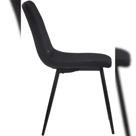 CLP 4er Set Esszimmerstühle Telde Stoff schwarz