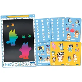 Lexibook Bluey 11′′ Mehrfarben E-Ink Zeichen-Tablet 28 cm mit Bluey-Schablonen, Blau, CRT10BY