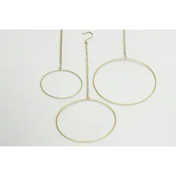 Deko Hänger Kreis Reifen gold Metall Hochzeit Weihnachten L 50 cm 3er Set
