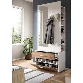 xonox.home Polo Garderobenschrank 80x190x38 cm weiß