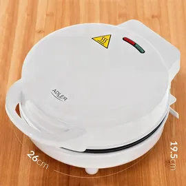 Adler AD 3075 Donut-Maker 7 Donuts 5cm Antihaftbeschichtung rutschfest Weiß