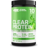 Optimum Nutrition Clear Protein 100% Pflanzenprotein-Isolat, vegan, zuckerfrei, Eiweißpulver mit BCAAs, aus Erbsenprotein-Isolat, Muskelunterstützung & -reparatur, Limettensorbet, 10 Portionen, 280 g