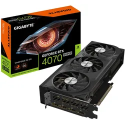 GIGABYTE Grafikkarte "GeForce RTX 4070 SUPER WINDFORCE OC", schwarz, Grafikkarten