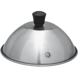CHEF CUISINE Burgerglocke Grill – Grillglocke für Burger und Steaks, Edelstahl-Schmelzglocke mit 16 Zentimeter Durchmesser
