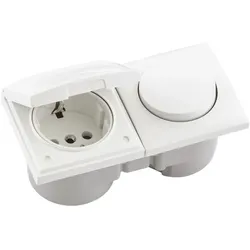 BERKER Berker Integro Flow Elemente polarweiß - Schalter, Steckdose mit Deckel