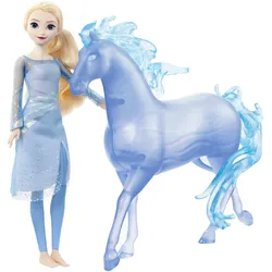 Anziehpuppe MATTEL "Disney Die Eiskönigin, Elsa und Waserfigur Nokk", bunt, Puppen, Kinder