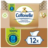 Cottonelle Feuchtes Toilettenpapier, Mein Spa Erlebnis - Kaschmir und Shea Butter, Biologisch Abbaubar, Plastikfrei, Wiederverschließbar, Vorteilspack, 12 x 42 Feuchttücher