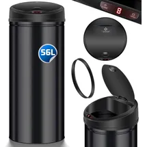 Kesser Automatik Sensor Mülleimer 56 l Schwarz