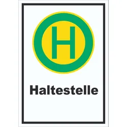 Schild Haltestelle A3 (297x420mm)