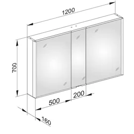 Keuco Royal Match 120 cm silber eloxiert