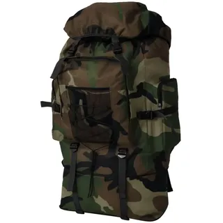 vidaXL BW Kampfrucksack Bundeswehr Outdoor Army Armee Trekking 65 L Camouflage - 65 l