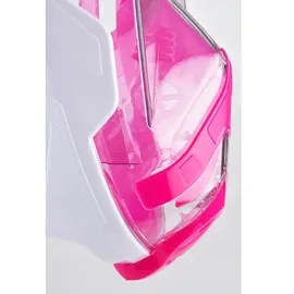 Seac Magica, Schnorchelmaske Vollgesichtsmaske Anti-Beschlag System mit einem weichen Maskenkörper, Dry Top Schnorchel mit Auslassventil, weiß/rosa, S/M