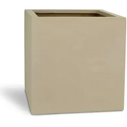 Polystone Pflanzwürfel - glatte Oberfläche 40 cm crème