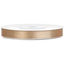 P&D Satin Geschenkband helles gold 25m 6mm breit
