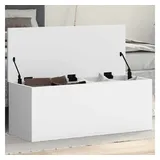 vidaXL Truhe Weiß 90x35x35 cm Holzwerkstoff