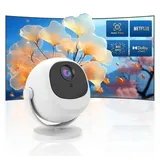 Mini Beamer - T4 - Android 11 - Wi‐Fi 6 & Bluetooth 5.2 - 4K‐Unterstützung - Autofokus - 180 ANSI Lumen - EU‐Stecker