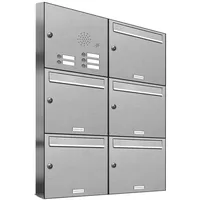 AL Briefkastensysteme 5 Fächer Silber