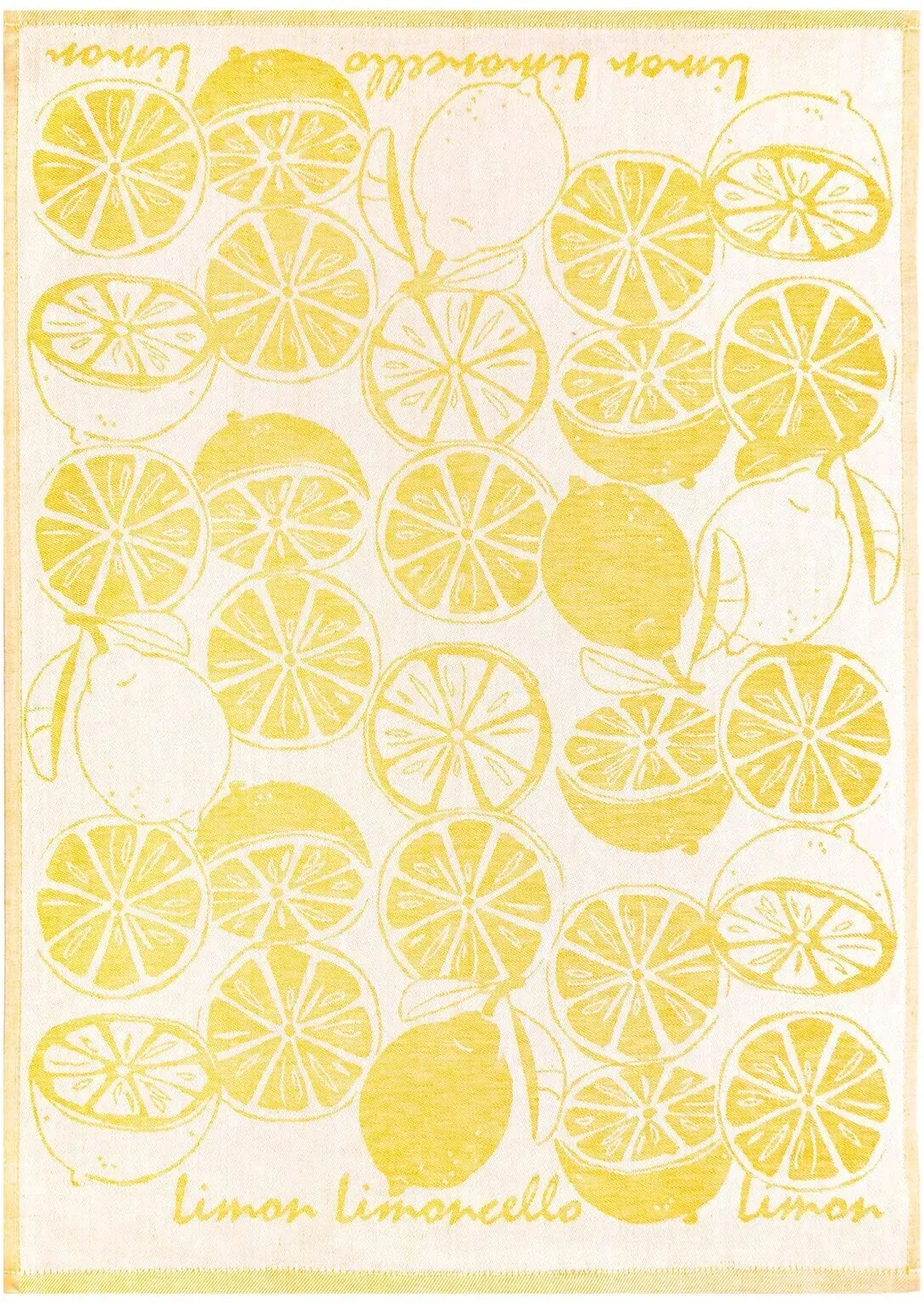 Kracht Küchen Textilien Limoncello Halbleinen Küchentuch Jacquard 50x70 cm gelb 3er Pack - gelb