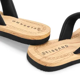 ELBSAND Badepantolette Schwarz 42
